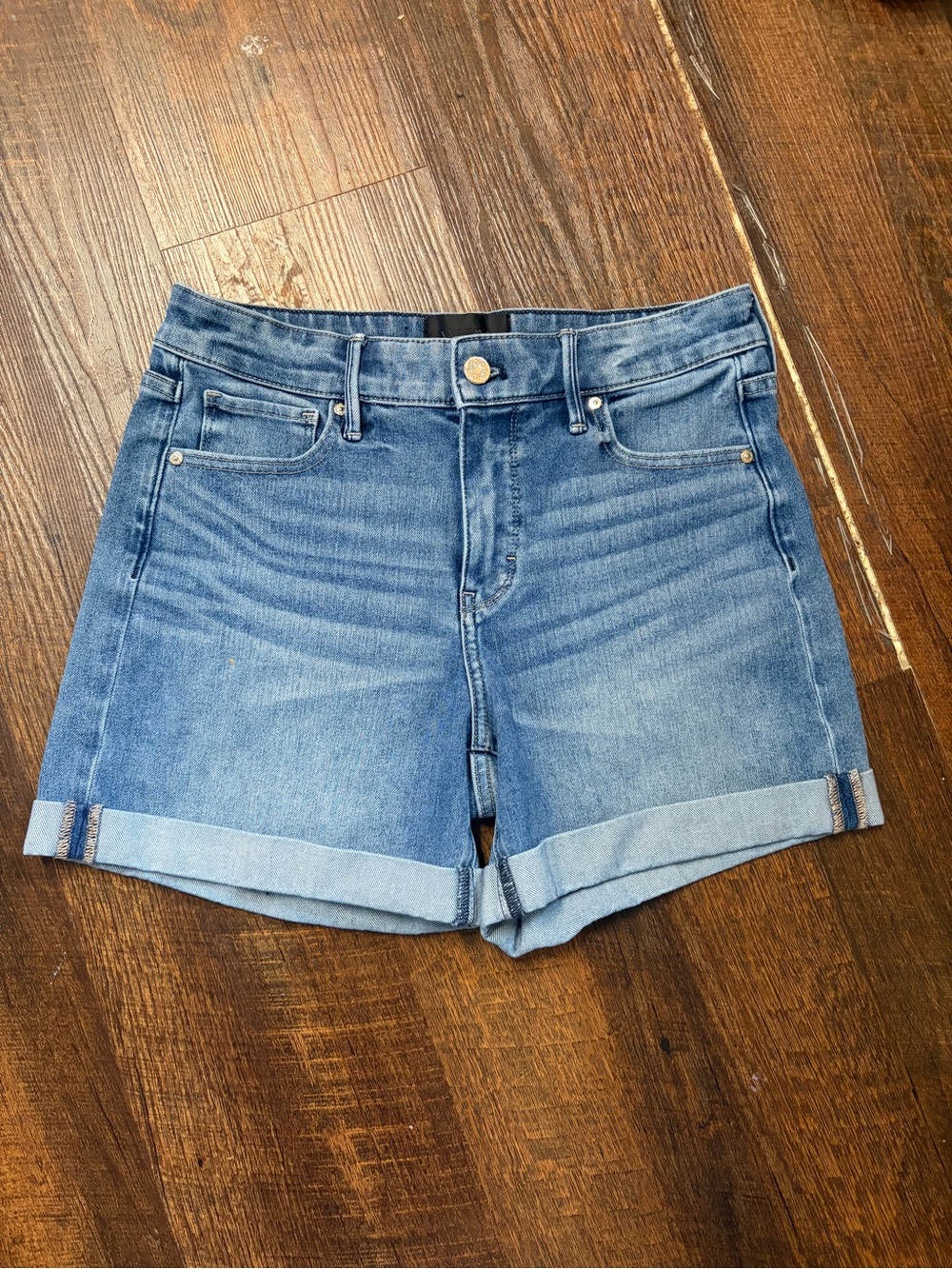 White House Black Market Blue Rolled-Hem Denim Shorts